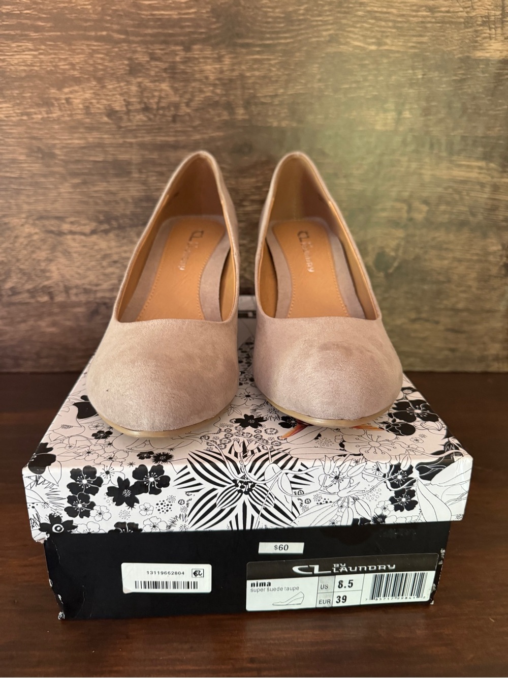 CL by Laundry Nima Taupe Suede Women's Wedges